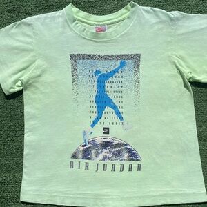 VTG 90’s Nike Michael Jordan Neon Single Stitch T-Shirt Boys Small 6/8 USA Made